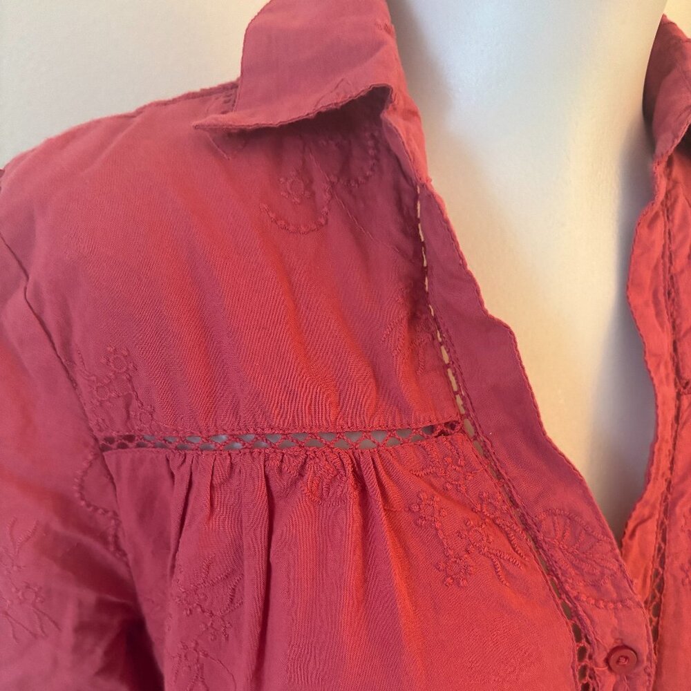 Maison Hotel Red blouse Sz S